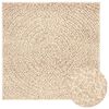 vidaXL Teppe ZIZUR beige 120x120cm jute-utseende innend&oslash;rs og utend&oslash;rs