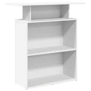 vidaXL Resepsjonsdisk hvit 100x40x104 cm konstruert tre