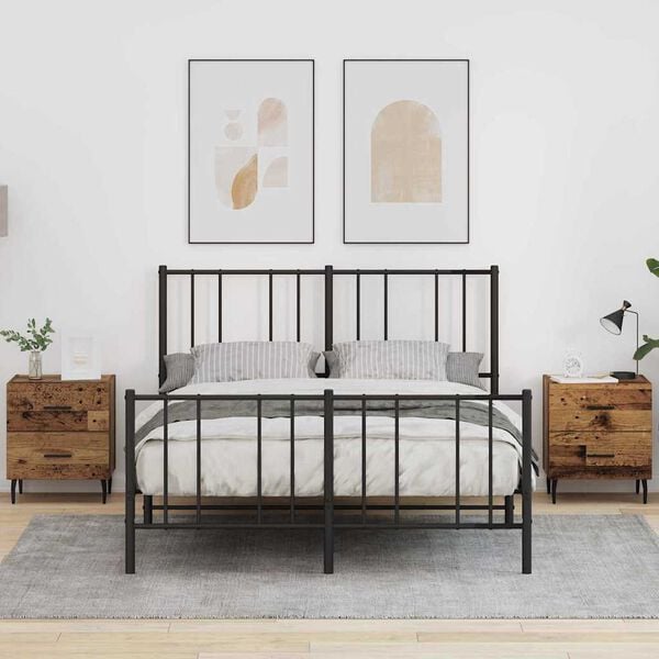 vidaXL Nattbordskap 2 pcs Gammelt tre 40 x 35 x 47,5 cm Konstruert tre