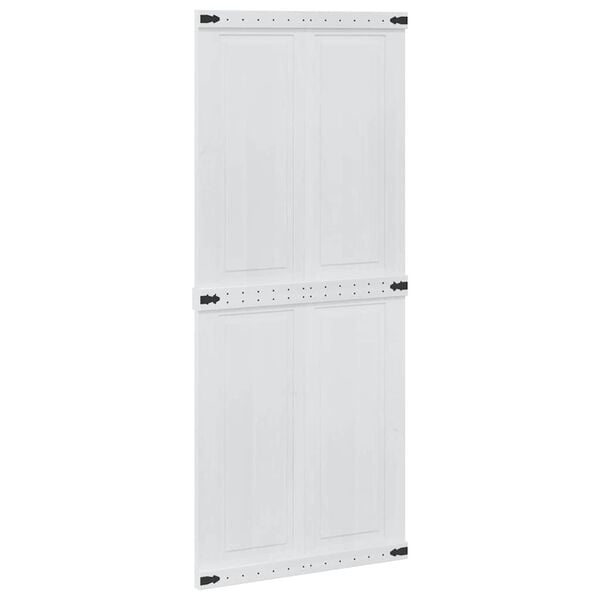 vidaXL D&oslash;r Corona Hvit 90 x 210 cm Konstruert tre