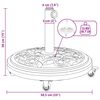 vidaXL Parasollfot Svart Ø38-48 mm PE og betong og jern