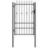 vidaXL Gjerdeport ASTEN 100 x 150 cm Metall Svart L&aring;sbar