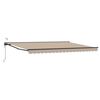 vidaXL Elektrisk Utrekkbar Markise Beige og Antrasitt 4,5 &times; 3,5 m