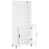 vidaXL Highboard hvit 69,5x34x180 cm konstruert tre