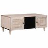 vidaXL Kaffebord med hylle Beige 100 x 54 x 40 cm Massivt akasietre