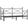 vidaXL Dagseng med trille uten madrass svart 80x200 cm st&aring;l