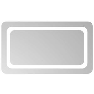 vidaXL LED Badevindu med speil Gjennomsiktig 70 x 40 cm herdet glass