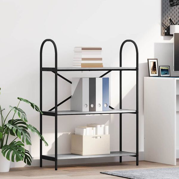 vidaXL Bokhylle Gr&aring; Sonoma 80 x 30 x 109 cm Konstruert tre