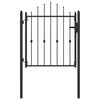 vidaXL Gjerdeport ASTEN 100 x 100 cm Metall Svart L&aring;sbar