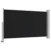 vidaXL Uttrekkbar sidemarkise 140 x 300 cm svart