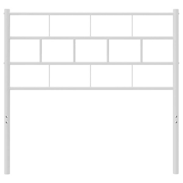 vidaXL Utskiftbar sengegavl i metall hvit 90 cm