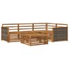 vidaXL Utend&oslash;rs sofa-sett 5 pcs Naturlig Solid akasietre