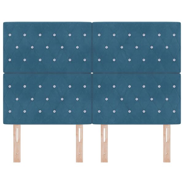 vidaXL Hodegavl med hodegjerde M&oslash;rkebl&aring; 160 cm Kunstl&aelig;r