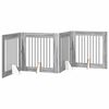 vidaXL Foldbar hundegitter med stativer 4 pcs Gr&aring; sonoma 321 cm