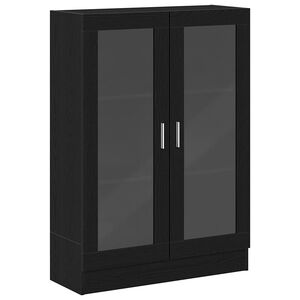 vidaXL Bokhylle svart eik 82,5x30,5x115 cm konstruert tre