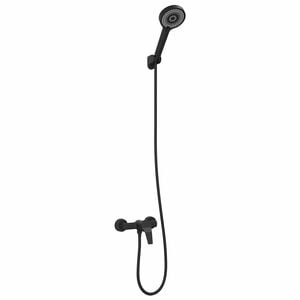 vidaXL Dusjhode Sett Svart G 1 / 2 tommer Messing