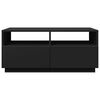 vidaXL Salongbord med LED-lys svart 90x49x40 cm