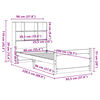 vidaXL Seng med bokhylle uten madrass 90x200 cm heltre furu