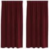 vidaXL Blendingsgardiner 2 stk. Vinr&oslash;d 140 x 175 cm Fl&oslash;yel