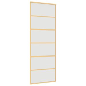 vidaXL Skyved&oslash;r gull 76x205 cm frostet ESG glass og aluminium