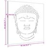 vidaXL Veggdekorasjon til hage 55x55 cm cortenst&aring;l Buddha-design