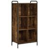 vidaXL Bokskap 57 x 33 x 111 cm Konstruert tre R&oslash;kt Eik
