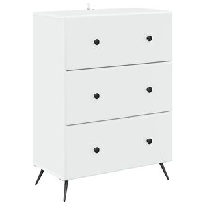 vidaXL Skuffeskap Hvit 66 x 34,5 x 90 cm Konstruert tre