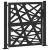 vidaXL Hageport svart 100x100 cm st&aring;llampedesign