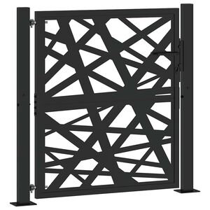vidaXL Hageport svart 100x100 cm st&aring;llampedesign