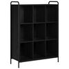 vidaXL Bokskap 57 x 33 x 111 cm Konstruert tre Svart eik
