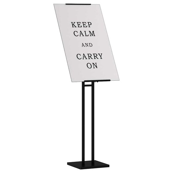 vidaXL Messe Utstillinger Svart 26,5 x 26,5 x 127 cm St&aring;l