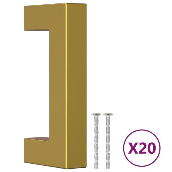 vidaXL Skaph&aring;ndtak 20 stk gulv 64 mm rustfritt st&aring;l