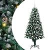 vidaXL Kunstig juletre med 300 LED gr&oslash;nn 180 cm PVC og St&aring;l og Plast