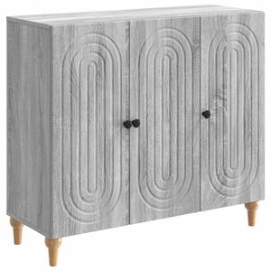 vidaXL Serviesskap Gr&aring; sonoma 89 x 34,5 x 80 cm Konstruert tre
