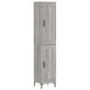 vidaXL Highboard gr&aring; sonoma 34,5x34x180 cm konstruert tre