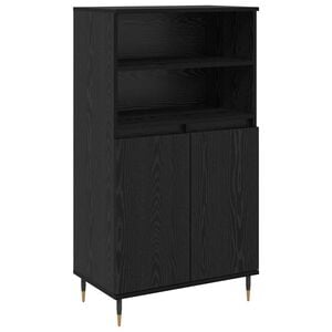 vidaXL H&oslash;yskap Svart 60 x 36 x 110 cm Konstruert tre