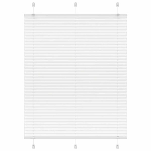 vidaXL pliss&eacute;gardin Hvit 105x100 cm Stoff Bredde 104,4 cm Polyester