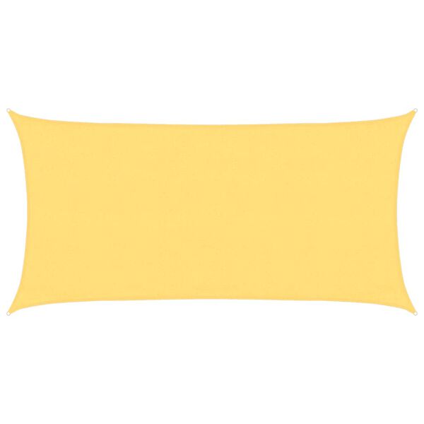 vidaXL Solseil 160 g/m² beige 3x6 m HDPE