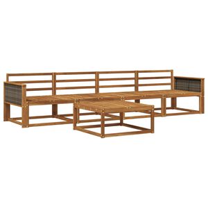 vidaXL Utend&oslash;rs sofa-sett 5 pcs Naturlig Solid akasietre