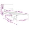 vidaXL Seng med Oppbevaring Gr&aring; Sonoma 90 x 200 cm Konstruert tre