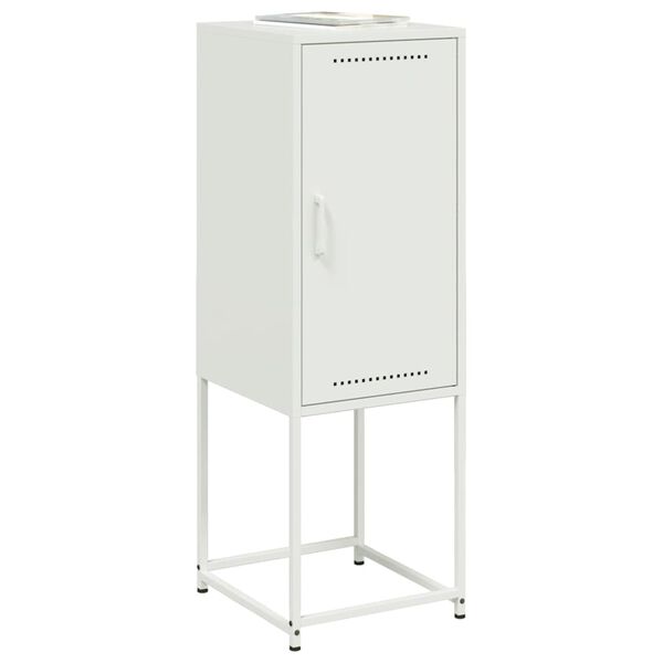 vidaXL Highboard hvit 36x39x107 cm st&aring;l