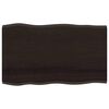 vidaXL Bordplate m&oslash;rkebrun 100x60x2 cm behandlet eik naturlig kant