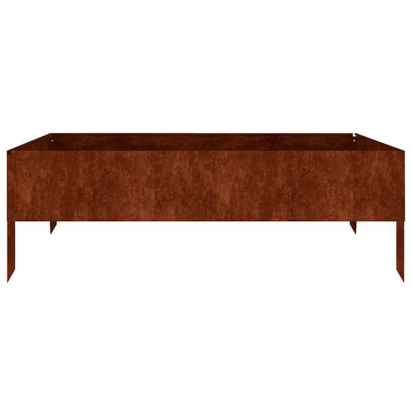 vidaXL H&oslash;ybed 100x100x33,5 cm cortenst&aring;l