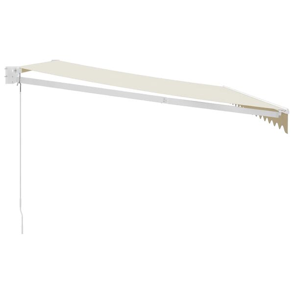 vidaXL Uttrekkbar markise kremhvit 4,5x3 m stoff og aluminium