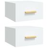 vidaXL Veggmonterte nattbord 2 stk hvit 35x35x20 cm