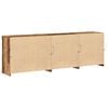 vidaXL LED sideboard Gammelt tre 202 x 37 x 67 cm Konstruert tre