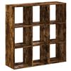 vidaXL Bokhylle r&oslash;kt eik 102x32x102 cm konstruert tre