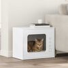 vidaXL Katt Hus Glanset Hvit 51 x 30 x 42,5 cm Konstruert tre