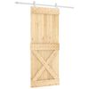 vidaXL Skyved&oslash;r Naturlig og Hvit 85 x 210 cm Massiv Furu Tre