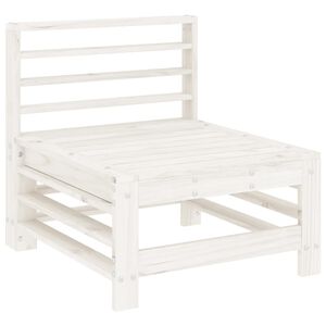vidaXL Hagemidtsofa hvit heltre furu